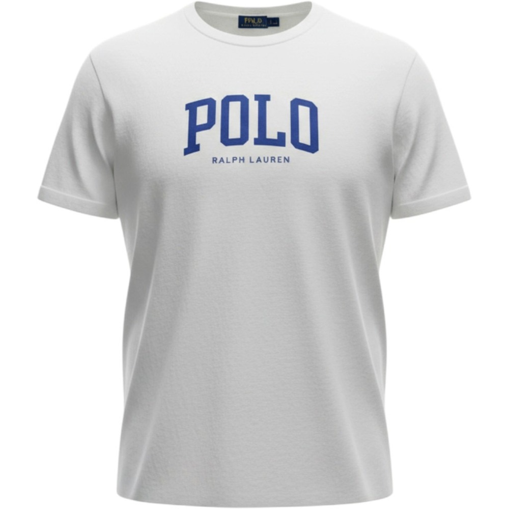 Polo Ralph Lauren Graphic T-Shirt Mens 5XB White New NWT Big & Tall Blue Logo